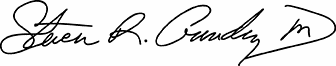 Dr. Gundry's signature