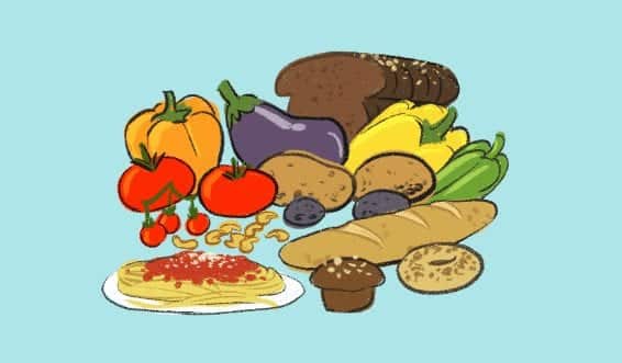 Avoid breads, pasta, tomatoes, eggplants
