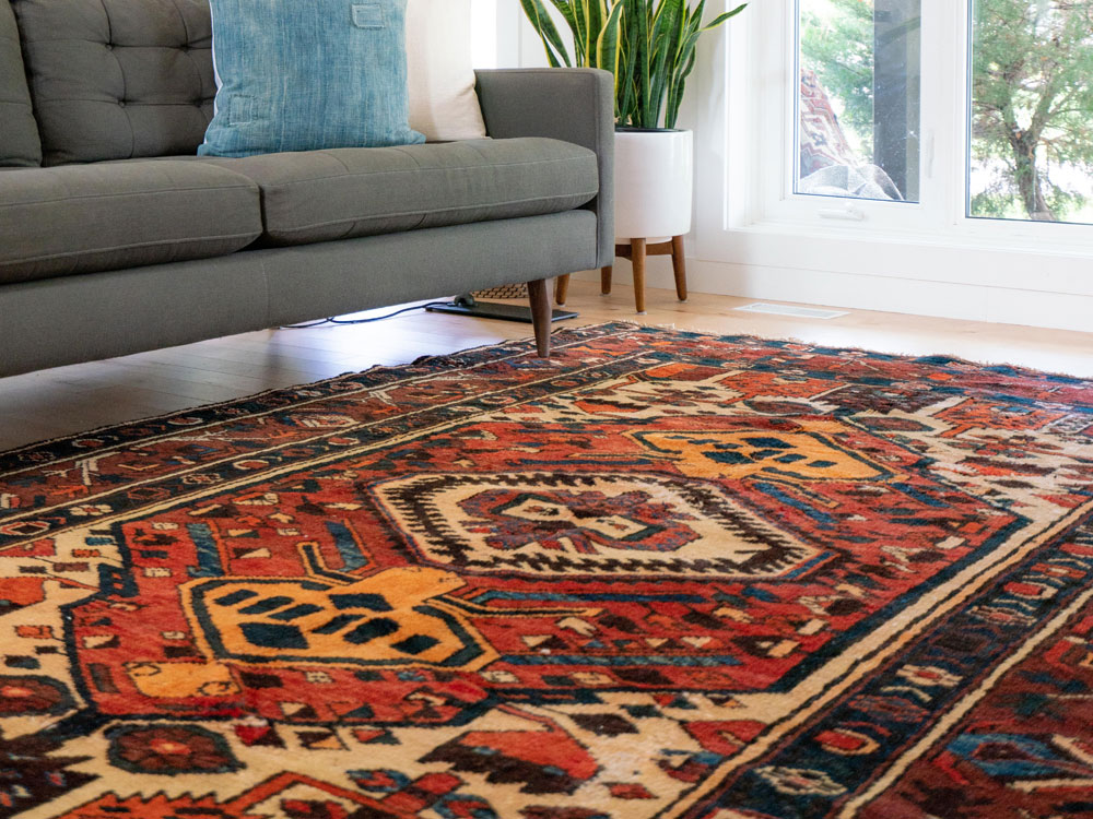 Freshly cleaned carpet in a Whitehall MT living room after professional carpet cleaning service