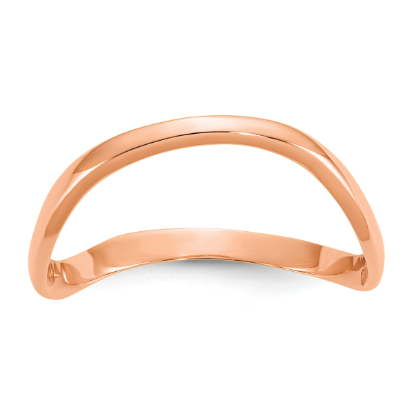 10K Solid Rose Gold Wave Thumb Statement Ring - Picture 24 of 58