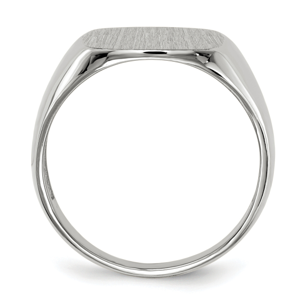 10K White Gold Mens Custom Engraved Signet Ring Handmade Personalized Monogra... - Picture 9 of 70