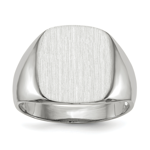 10K White Gold Mens Custom Engraved Signet Ring Handmade Personalized Monogra... - Picture 8 of 70