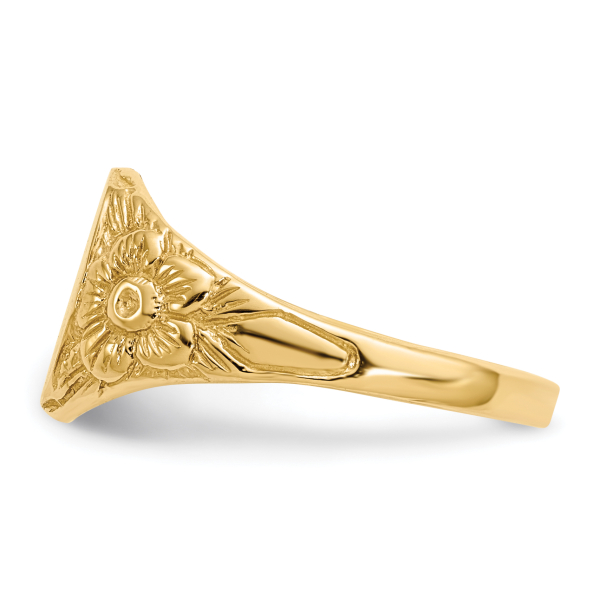 10K Yellow Gold Custom Engraved Signet Ring Handmade Personalized Monogram ... - Picture 10 of 70