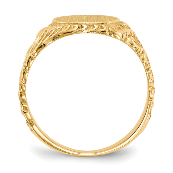 10K Yellow Gold Mens Custom Engraved Signet Ring Handmade Personalized Monogr... - Picture 9 of 70