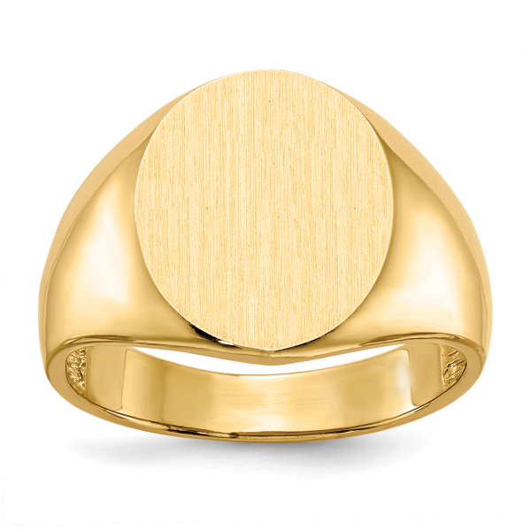 10K Yellow Gold Mens Custom Engraved Signet Ring Handmade Personalized Monogr... - Picture 8 of 70