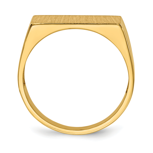 10K Yellow Gold Mens Custom Engraved Signet Ring Handmade Personalized Monogr... - Picture 10 of 70