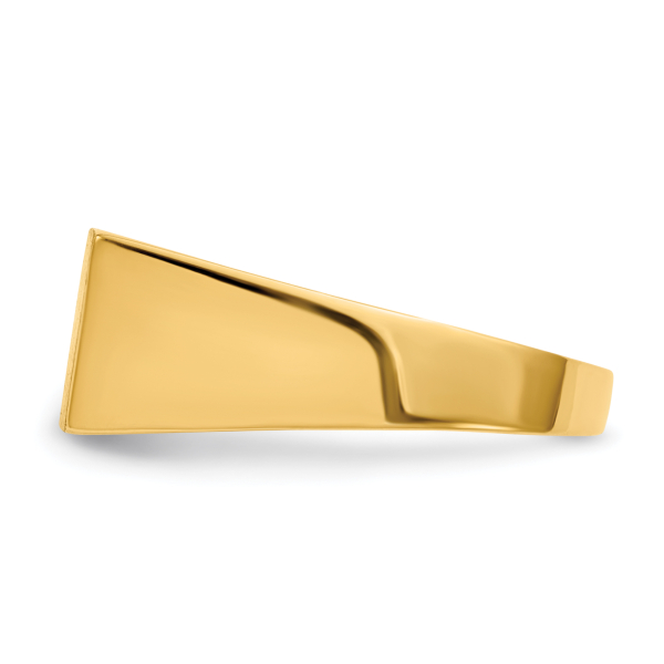10K Yellow Gold Mens Custom Engraved Signet Ring Handmade Personalized Monogr... - Picture 11 of 70