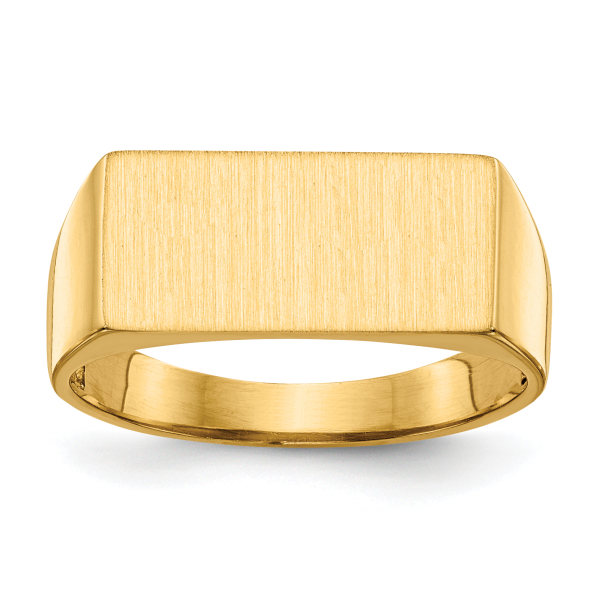 10K Yellow Gold Mens Custom Engraved Signet Ring Handmade Personalized Monogr... - Picture 8 of 70