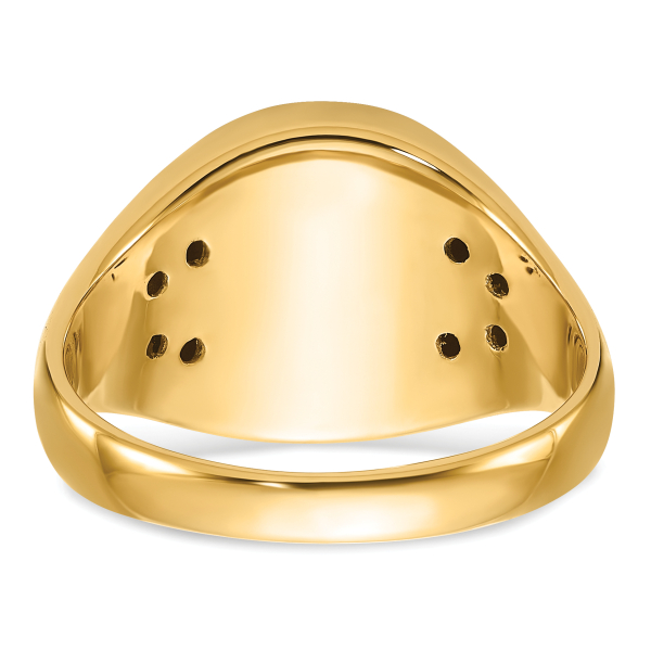 10K Yellow Gold Mens Black Lab Grown Created Red Ruby Master Mason Signet ...