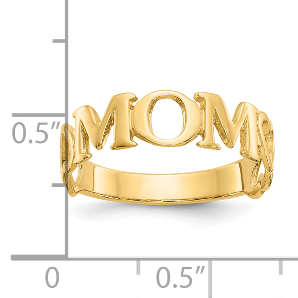 10K Yellow Gold Mom Ring - Picture 10 of 77