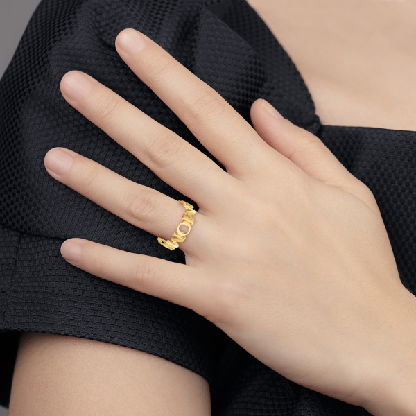 10K Yellow Gold Mom Ring - Picture 12 of 77