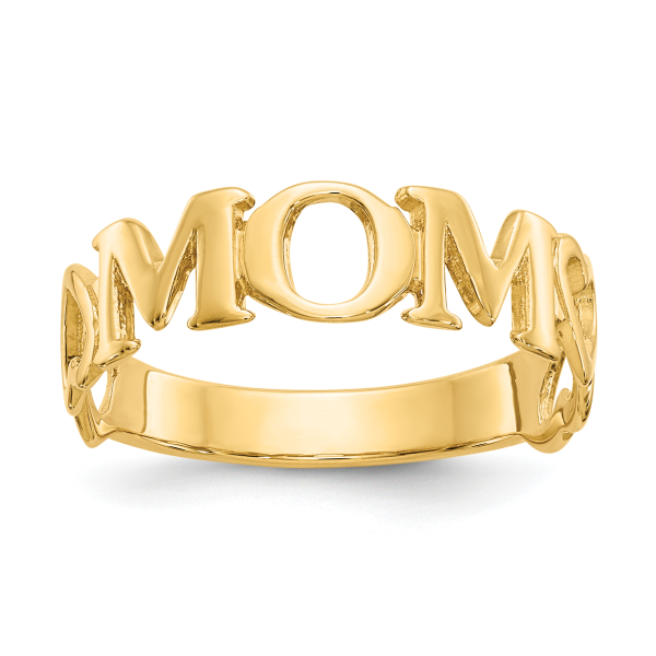 10K Yellow Gold Mom Ring - Picture 8 of 77