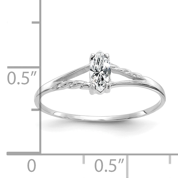 14K Solid White Gold Topaz Ring - Picture 16 of 48