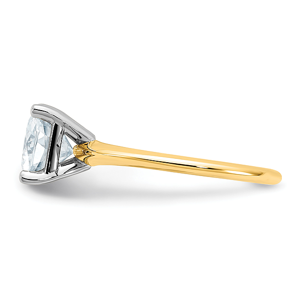 14K Yellow Gold 2ct. Cushion-cut Moissanite Solitaire Engagement Ring - Picture 13 of 60