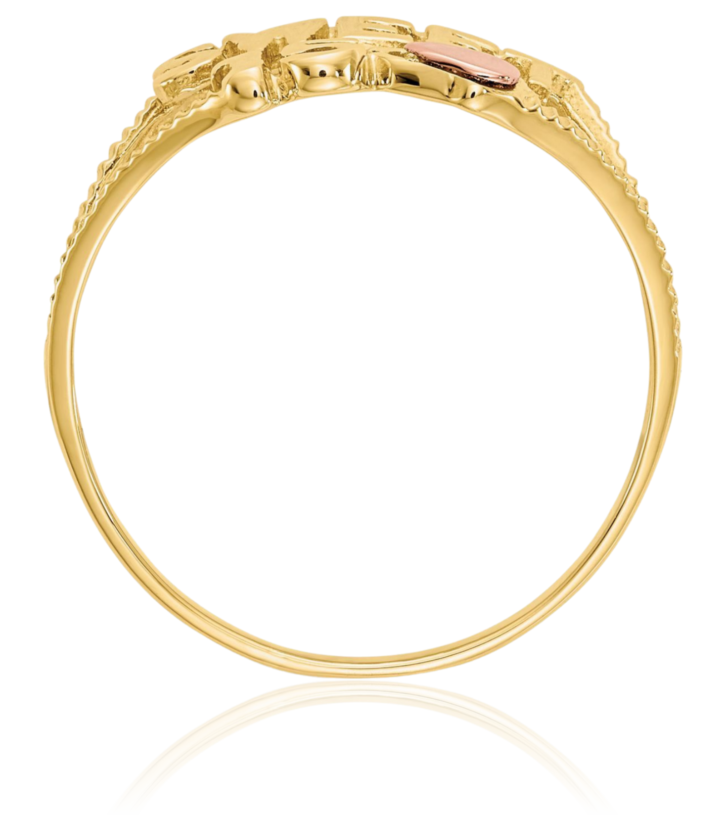 10K Solid Two Tone Gold Anos Quinceanera Sweet 15 Years Old Birthday Heart Ring - Picture 19 of 110