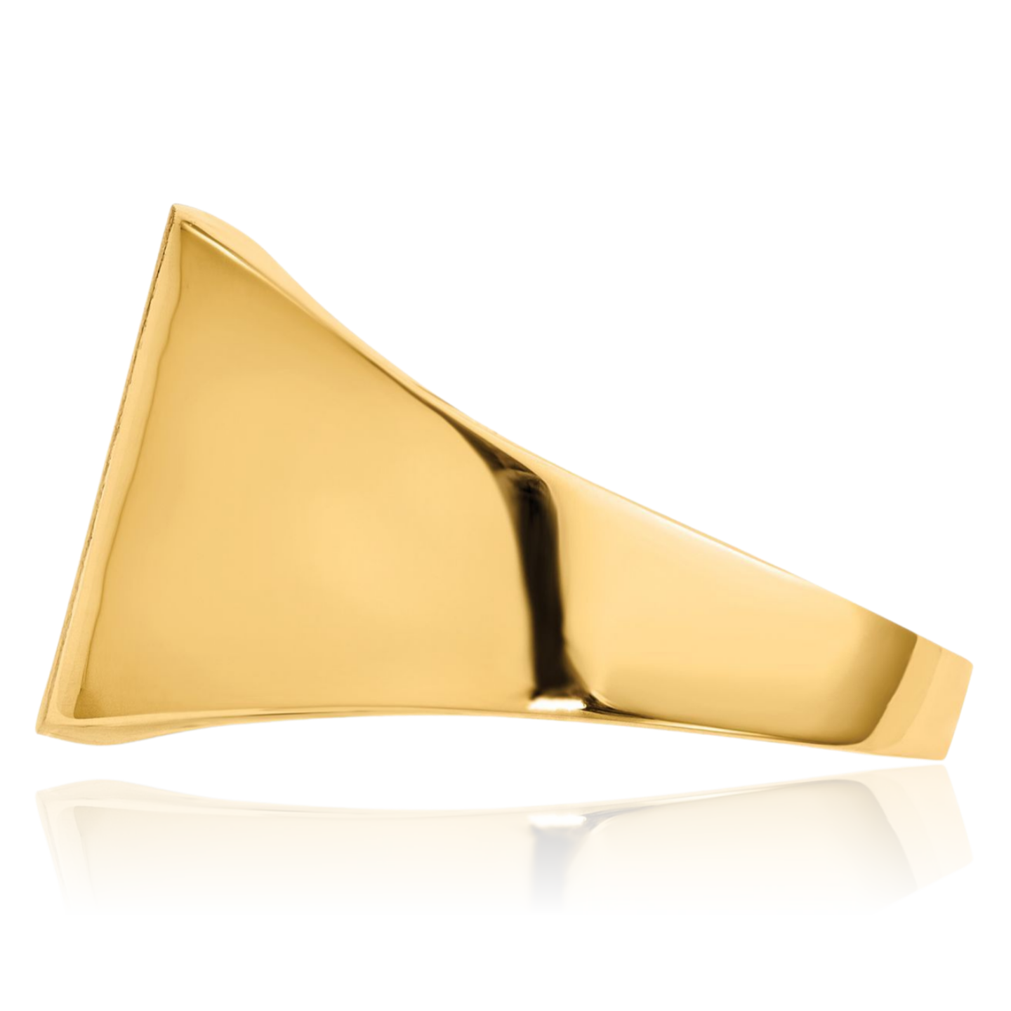 10K Solid Yellow Gold Mens Custom Engraved Signet Ring - Picture 17 of 100