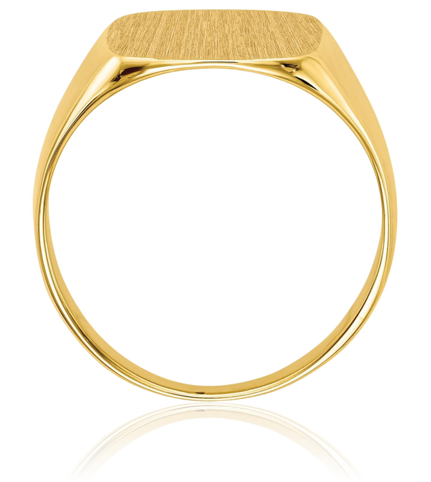 10K Solid Yellow Gold Mens Custom Engraved Signet Ring - Picture 16 of 100