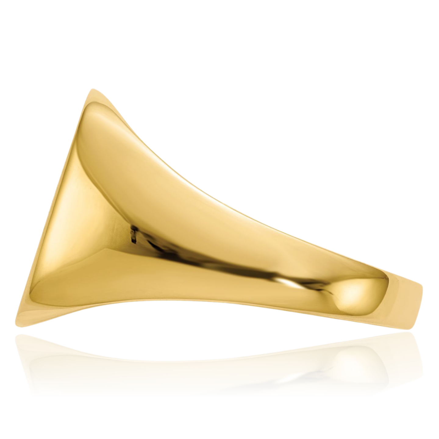 10K Solid Yellow Gold Mens Custom Engraved Signet Ring - Picture 17 of 100