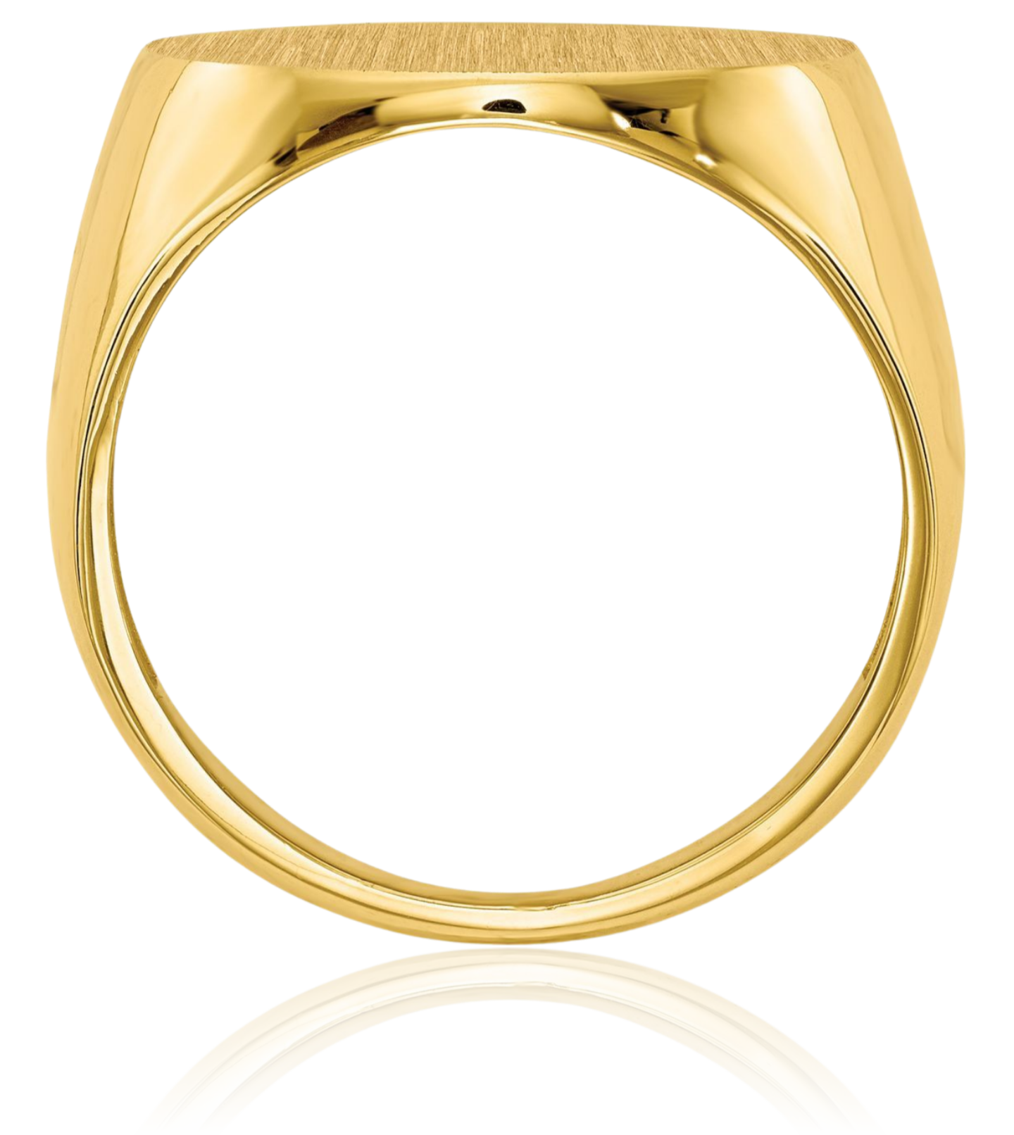 14K Solid Yellow Gold Mens Custom Engraved Signet Ring - Picture 16 of 100