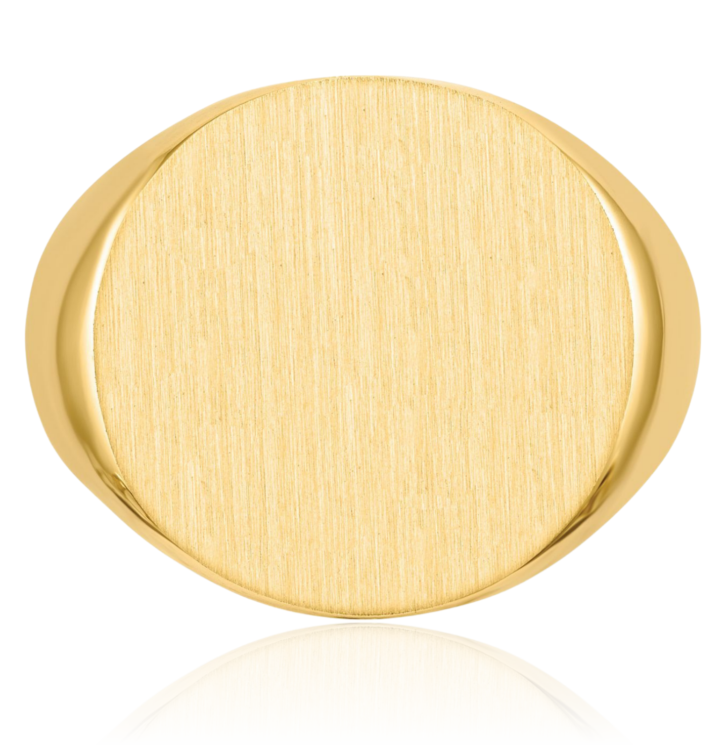 14K Solid Yellow Gold Mens Custom Engraved Signet Ring - Picture 18 of 100