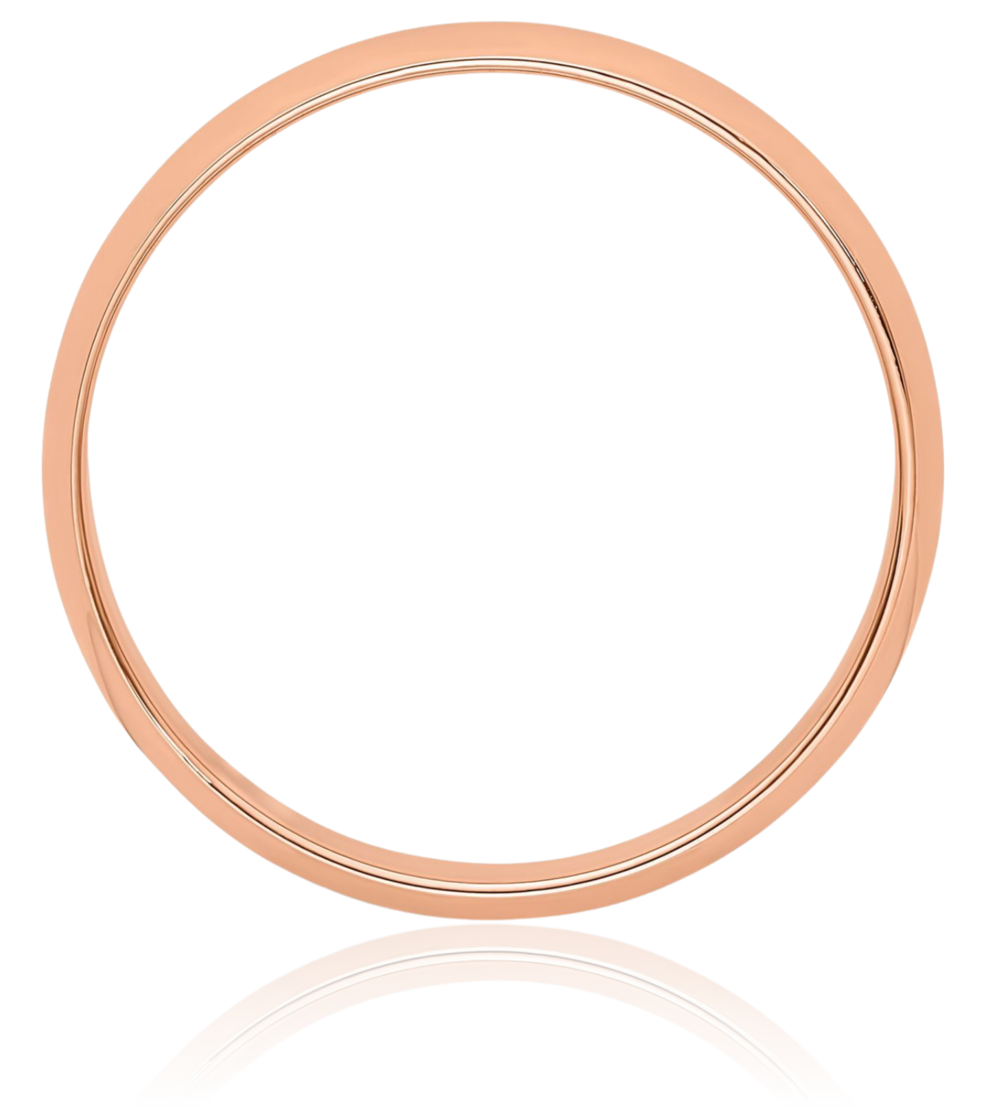 14K Solid Rose Gold 4mm Half Round Classic Wedding Ring - Picture 17 of 220