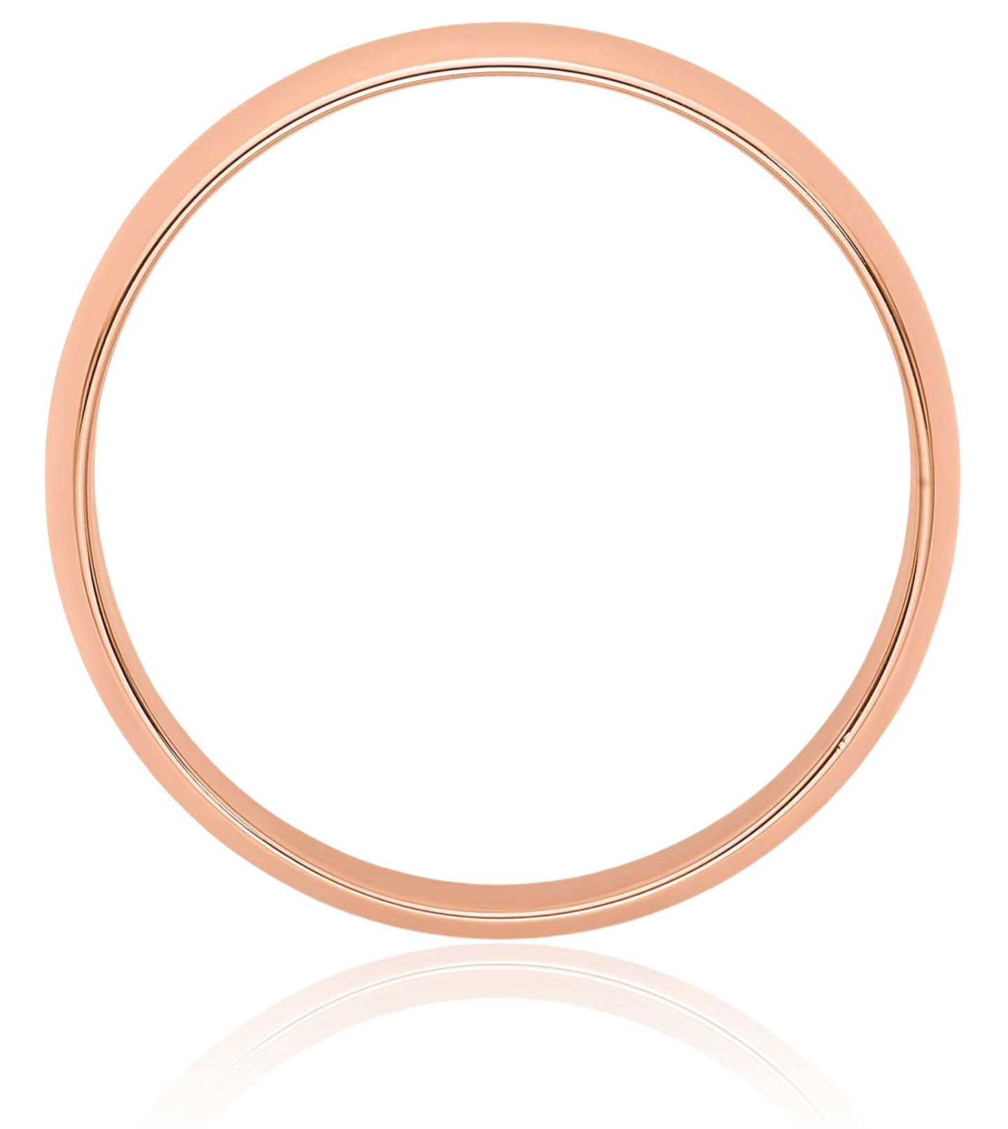 14K Solid Rose Gold 5mm Half Round Classic Wedding Ring - Picture 27 of 220