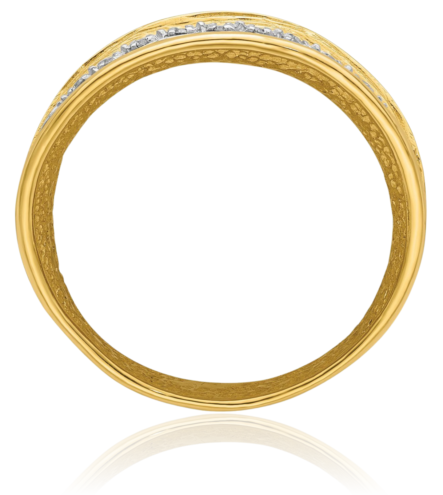 14K Solid Two Tone Gold Diamond Ring - Picture 9 of 91