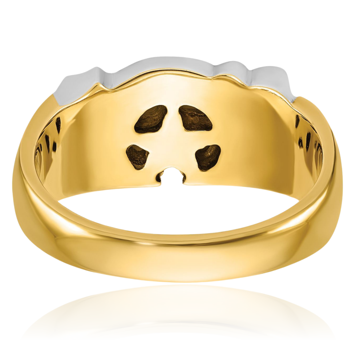 14K Solid Two Tone Gold Mens Multi-color Diamond Masonic Shriners Ring - Picture 11 of 101