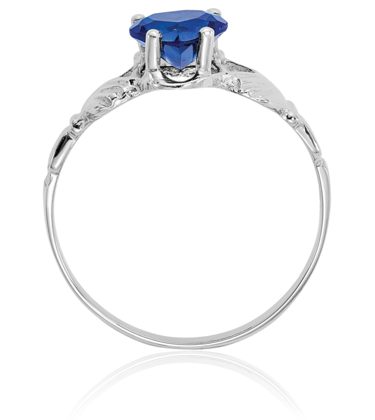 14K Solid White Gold CZ Heart Celtic Ring - Picture 10 of 101