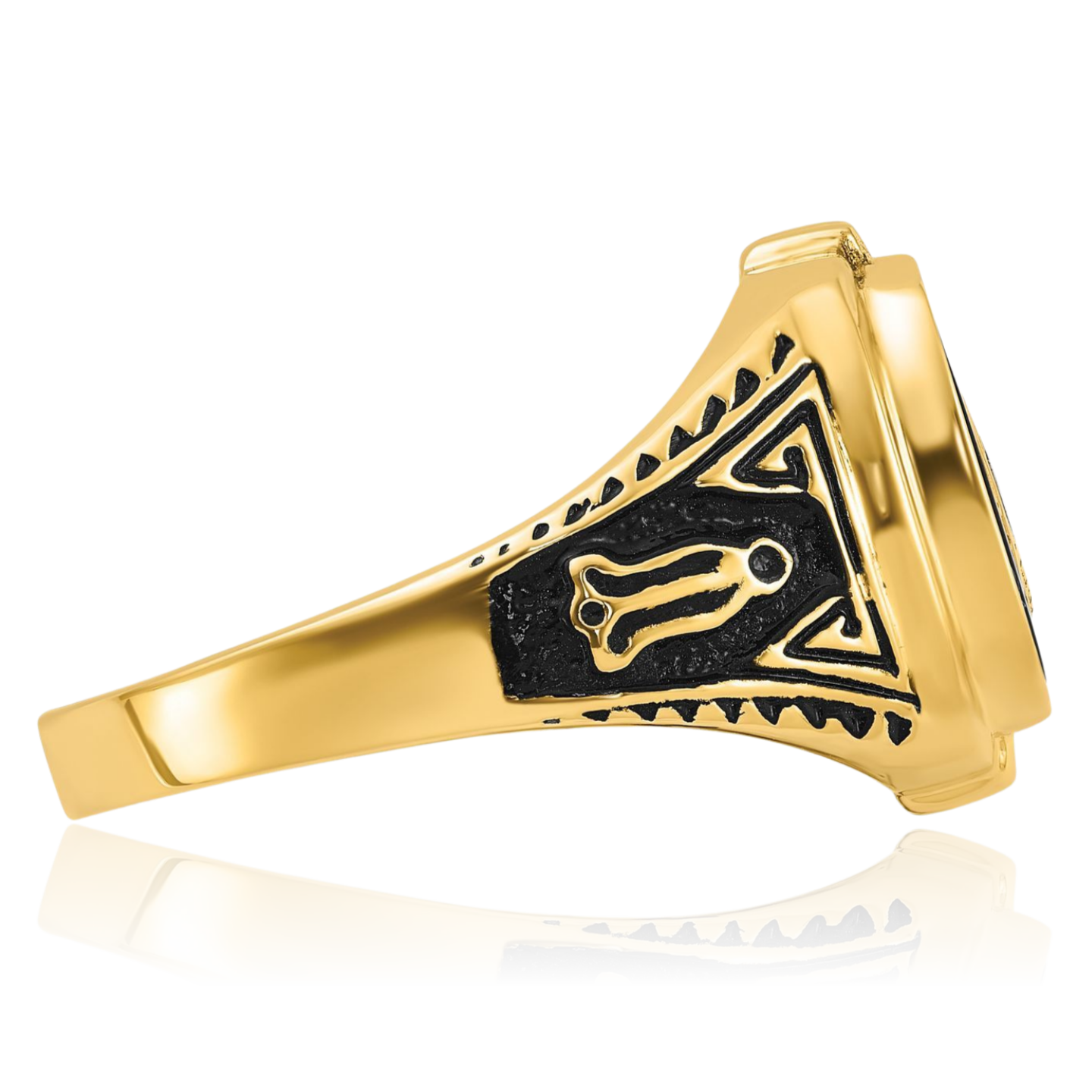 14K Solid Yellow Gold Mens Onyx Masonic Ring - Picture 22 of 110
