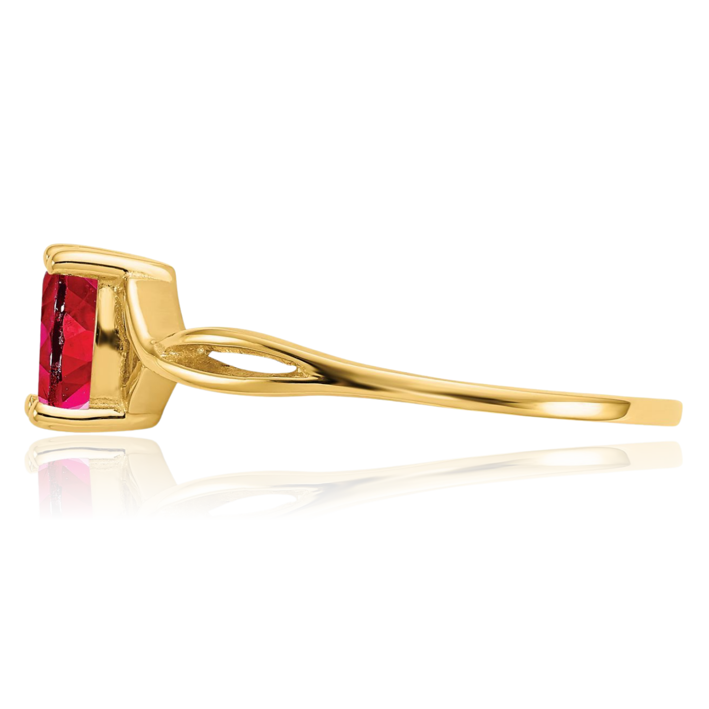 14K Solid Yellow Gold Ruby Ring - Picture 18 of 84