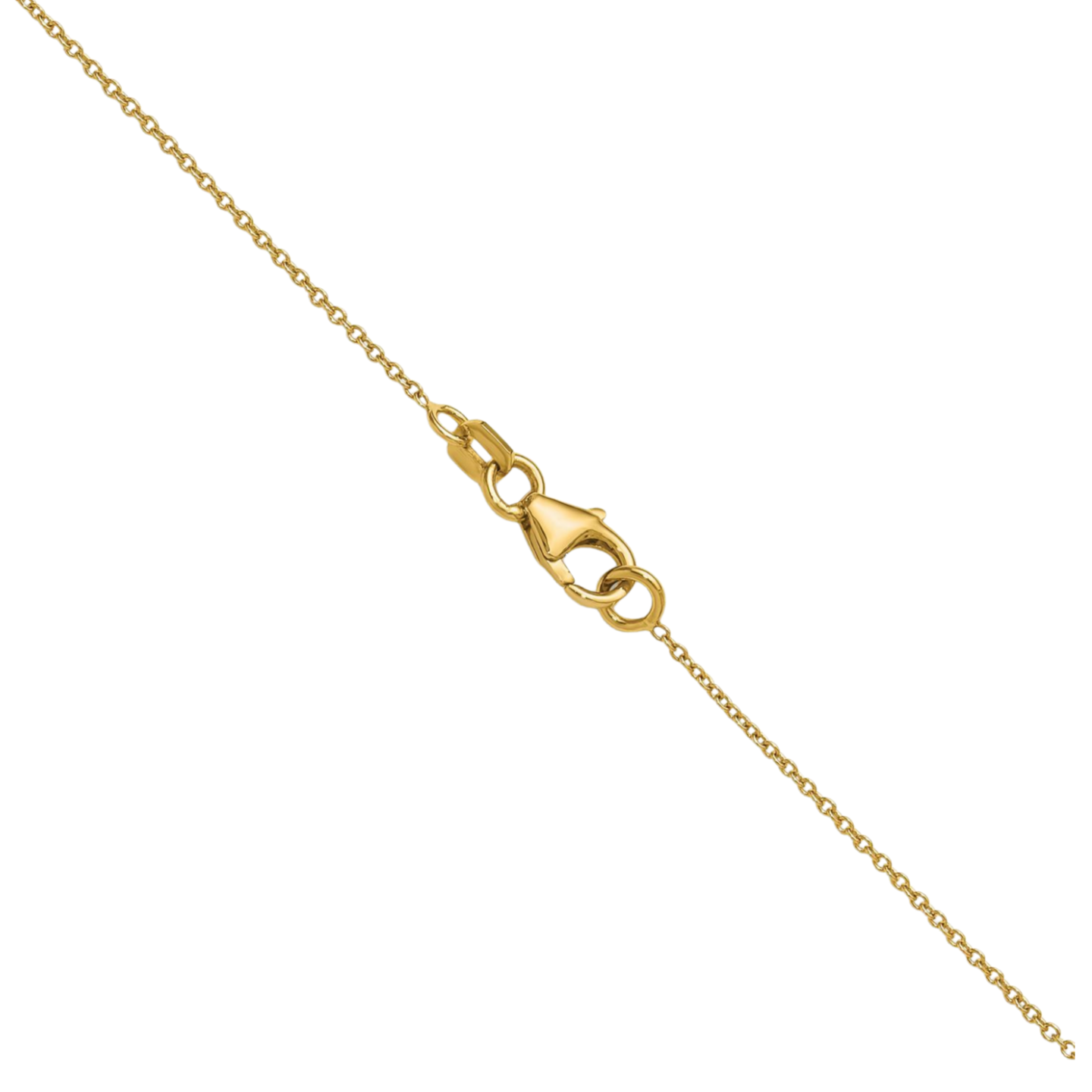 18K Solid Two Tone Gold Lab Diamond Stations Chain Necklace - Picture 8 of 20