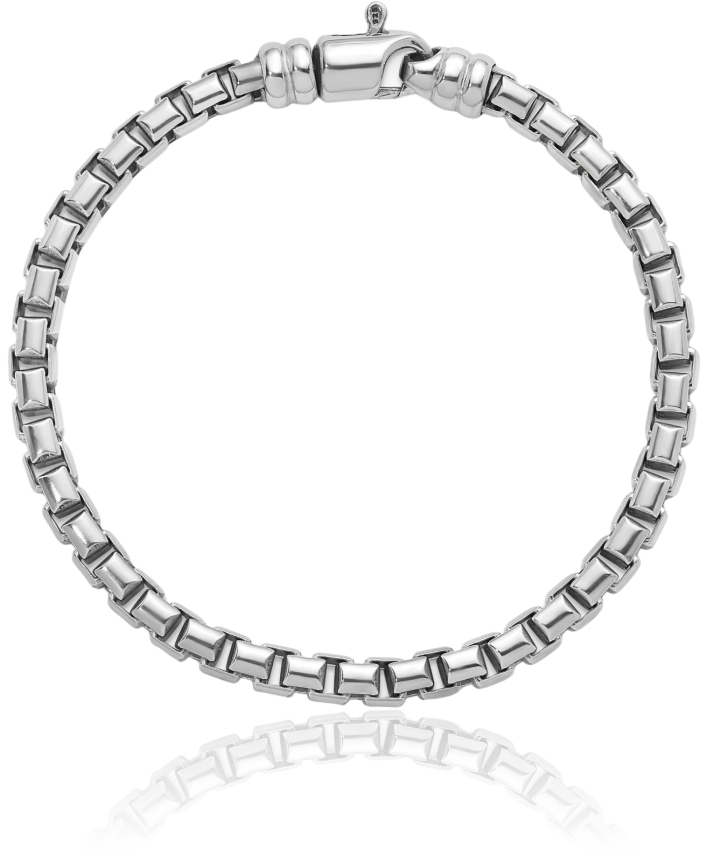 925 Sterling Silver 5mm Box Link Chain Bracelet - Picture 9 of 12