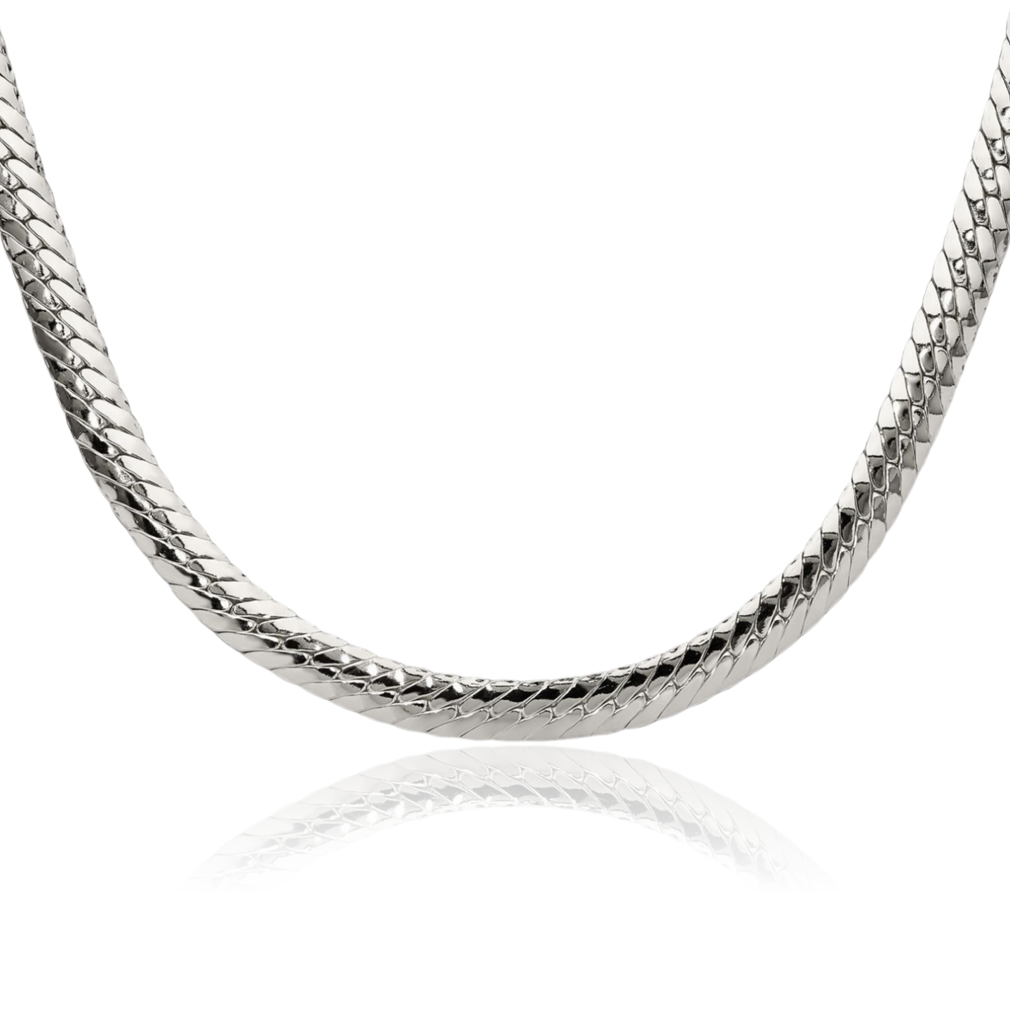 925 Sterling Silver 6.25mm Thick Double Oval Link Curb Chain Necklace