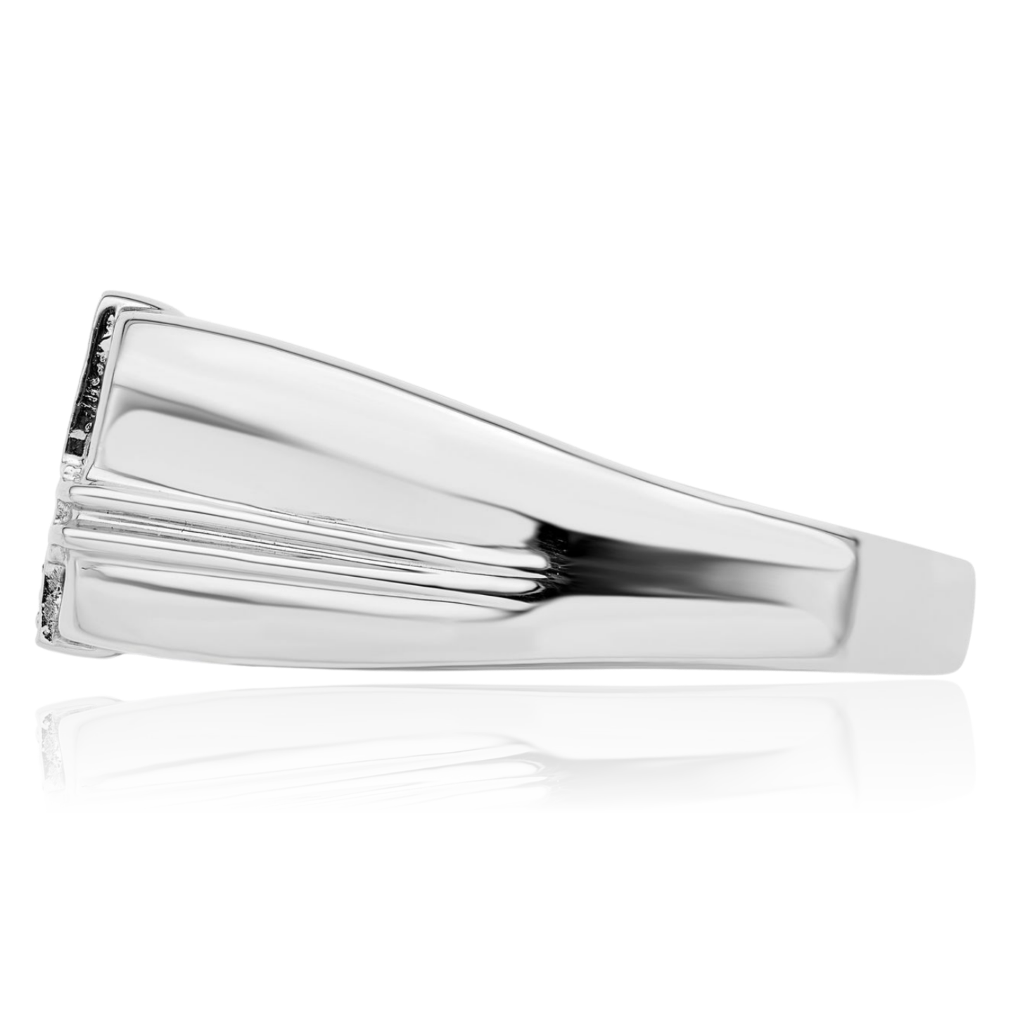 925 Sterling Silver Diamond Onyx Cross Mens Ring - Picture 17 of 40