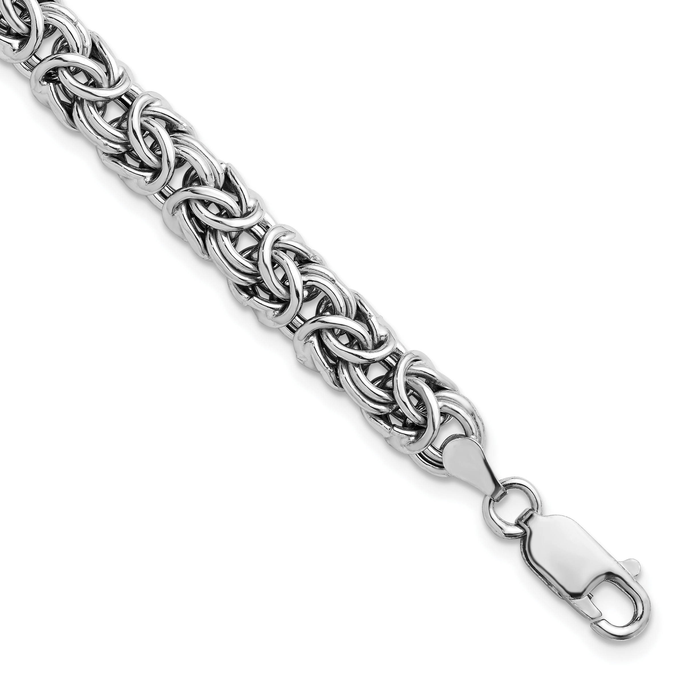925 Sterling Silver 7.5mm Byzantine Chain Bracelet | eBay
