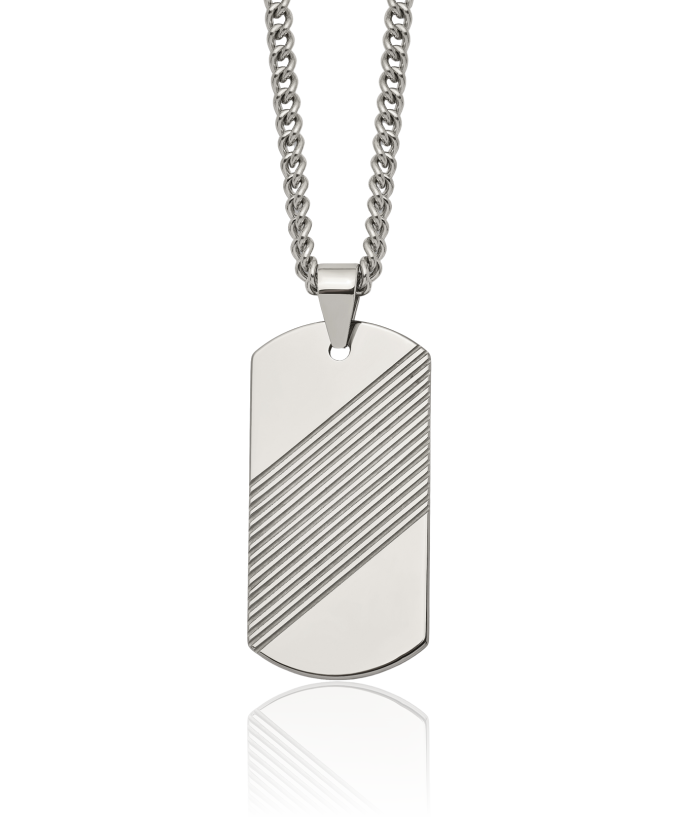 Tungsten Dog Tag Chain Necklace - Picture 4 of 6