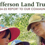 Image of the front cover of the 2024-25 Report to Our Community showing a woman holding something interesting that she's showing to two young girls.
