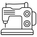 Simple graphic of sewing machine