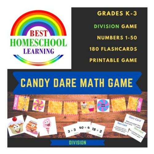 Candy Dare - Printable Math Game - Division - 180 Flashcards - K-3 ...