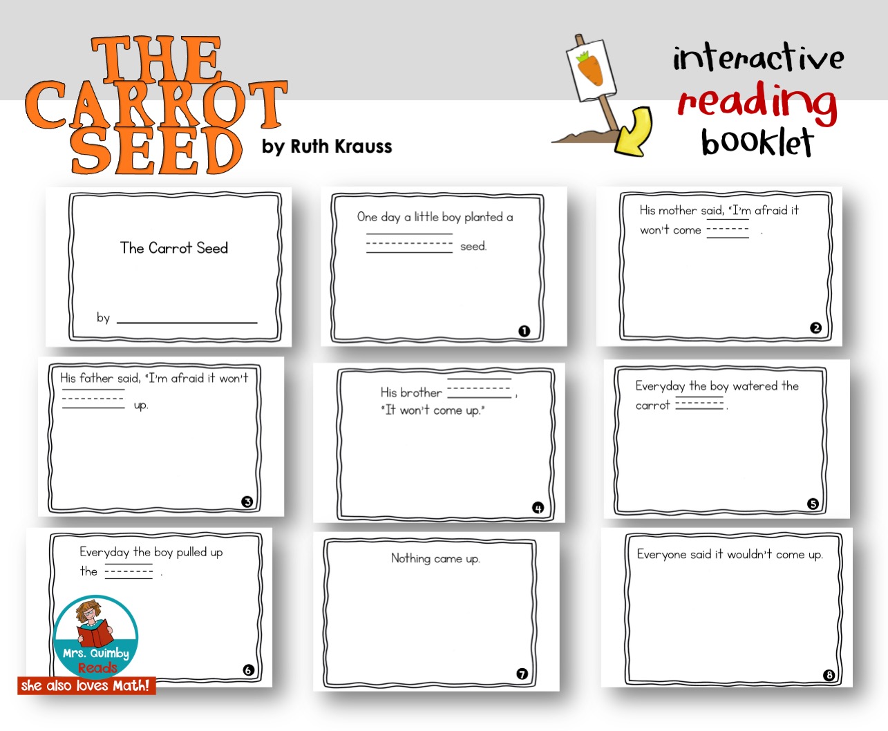 The Carrot Seed Book Companion Children's Literature Read & Write