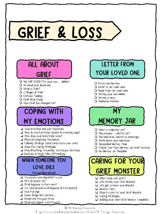 GRIEF PORTFOLIO Grief & Loss Coping with Death Counseling Classful