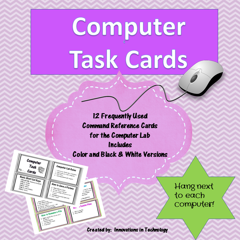 Computer Lab Task Cards - Classful