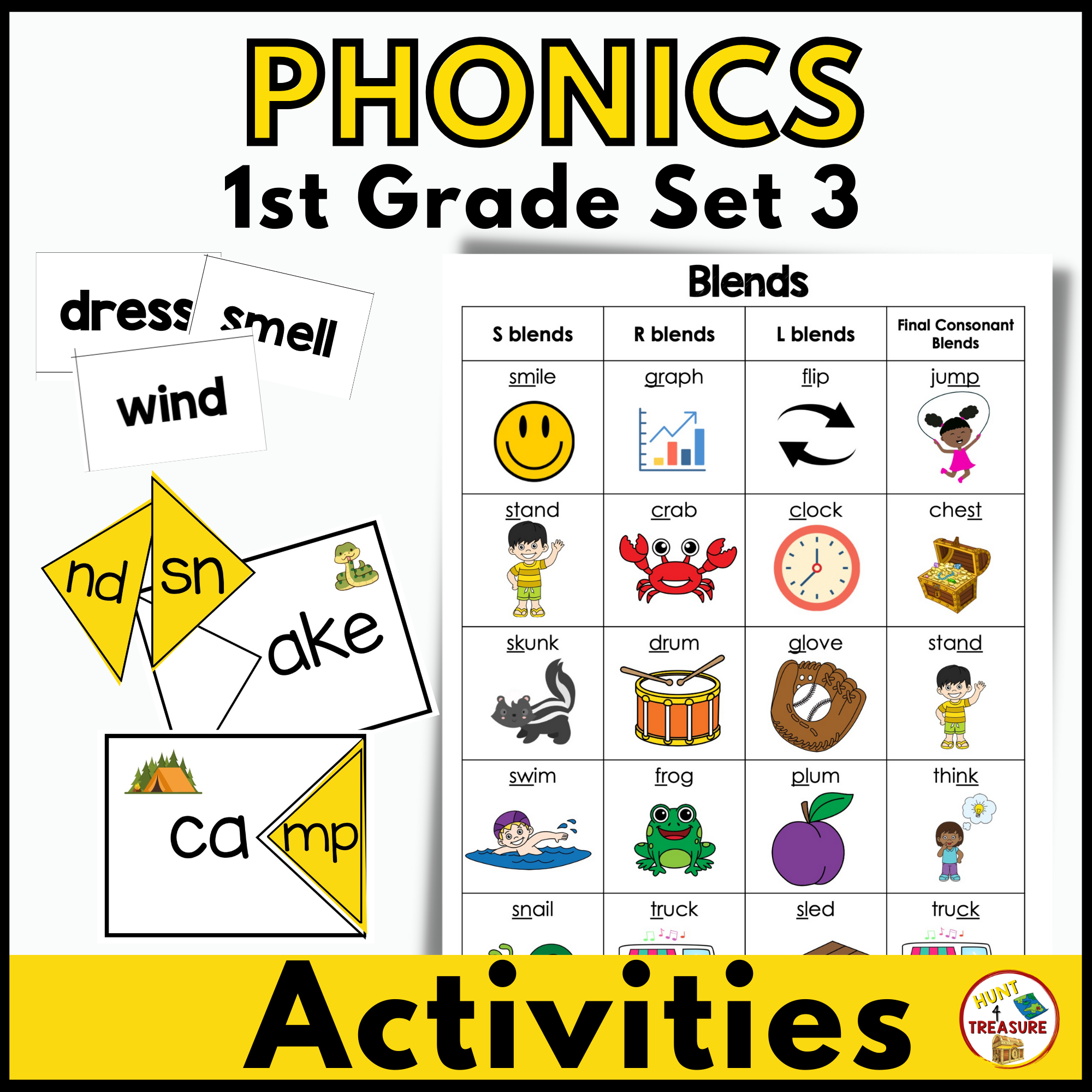 Benchmark Advance Phonics Anchor Charts Activities 1st Grade Unit 3 