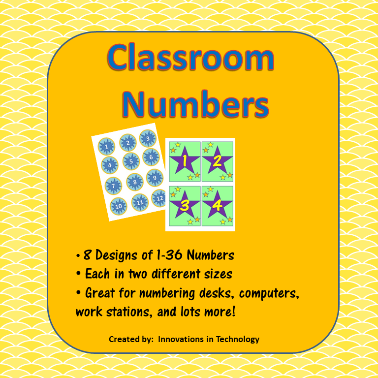 Classroom Numbers Number Computers, Desks and More Classful