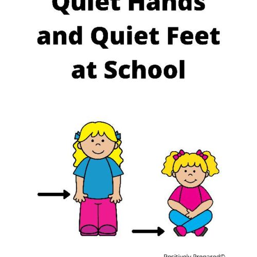 Quiet Hands and Quiet Feet featuring a girl character Classful