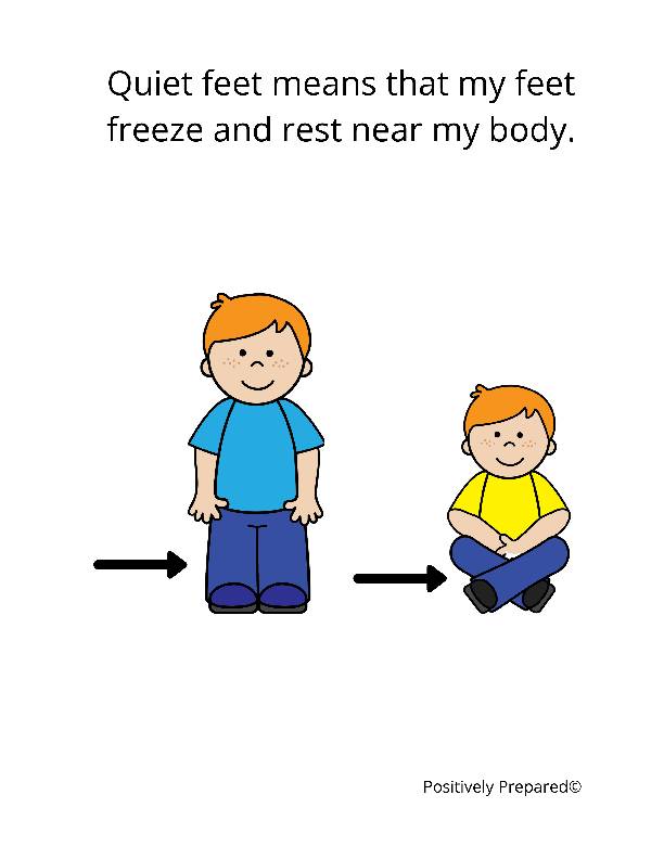 Quiet Hands and Quiet Feet featuring a boy character Classful