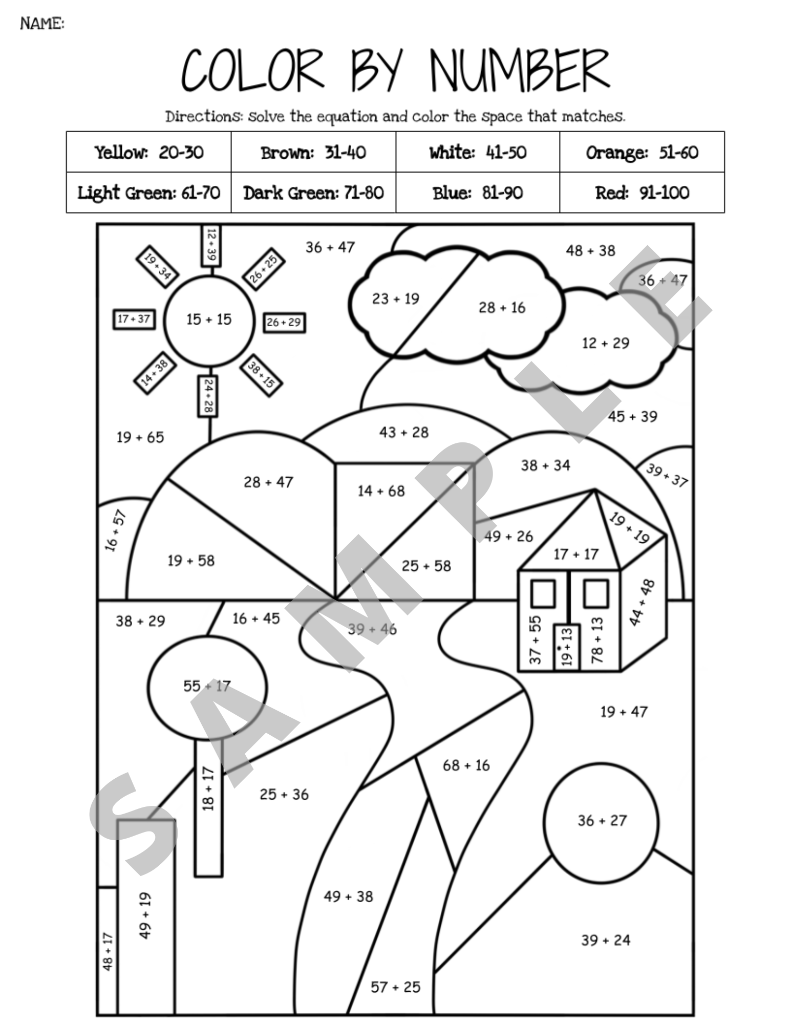 Adding Two Digit Numbers With Regrouping Or Composing Coloring Adding Two Digit Numbers With Regrouping Or Composing Coloring