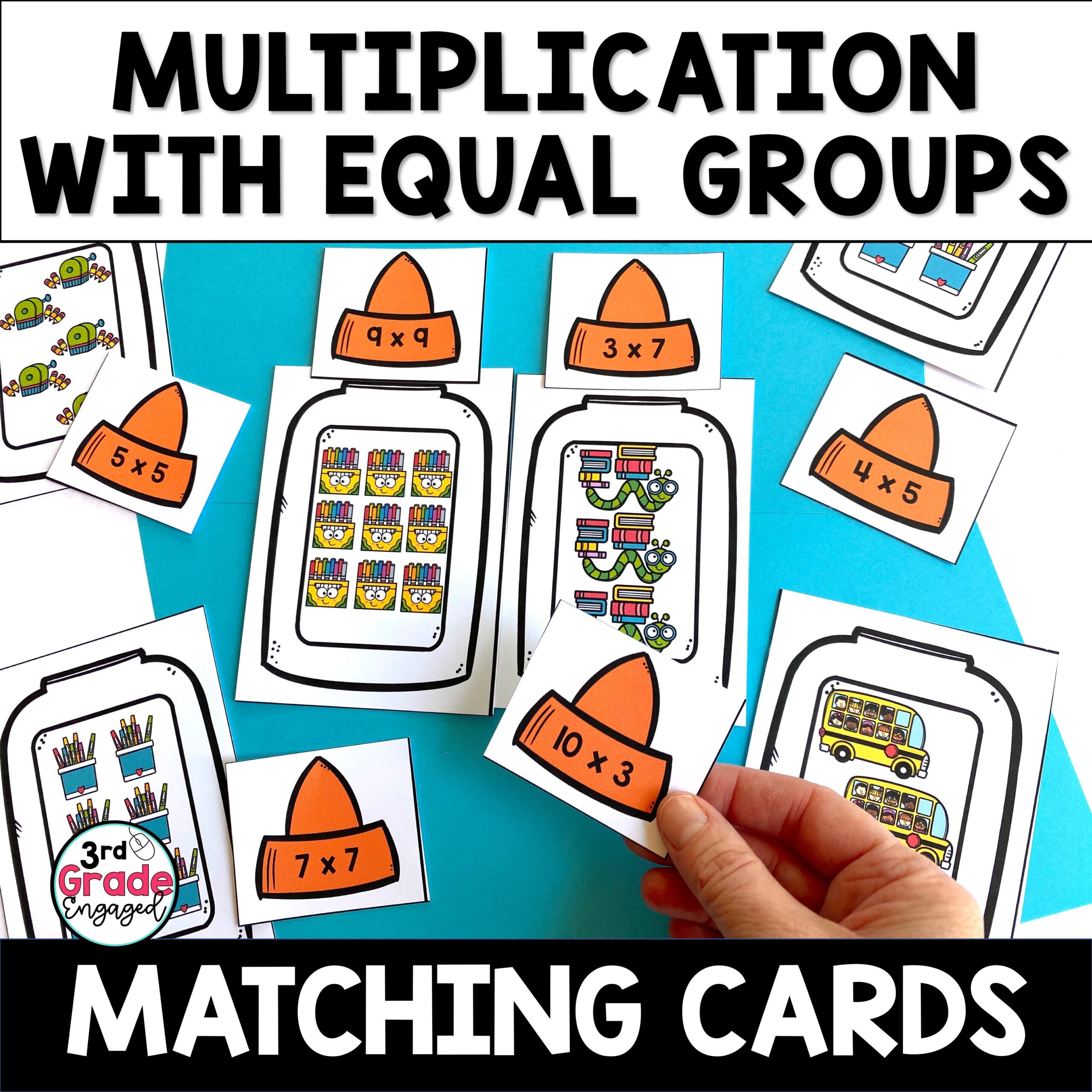 Multiplication with Equal Groups Math Matching Game - Classful