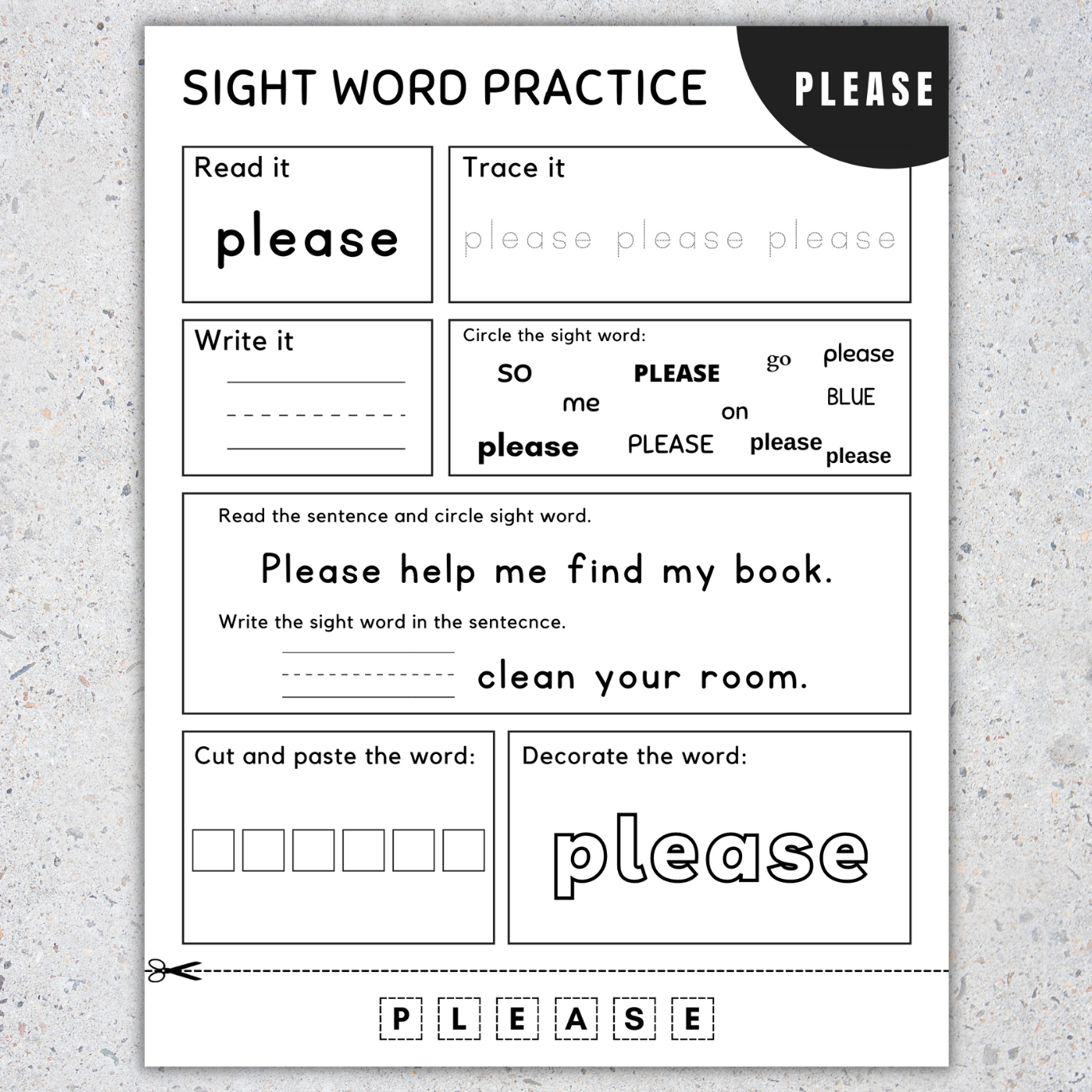 Primer Sight Words- Kindergarten Sight Words Worksheets & Activities, [SET  1] - Classful